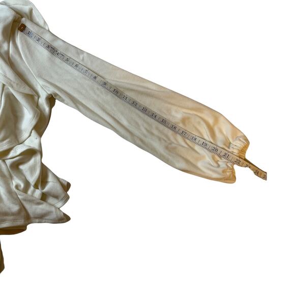 Rachel Pally Revolve Long Sleeve Top with Ruffle details White Color Size Small - Picture 8 of 11
